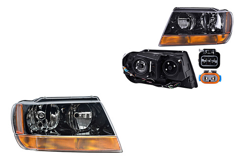 Par Juego Faros Jeep Grand Cherokee / Laredo 1999 - 2004 Sxc