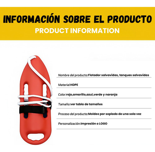 Boya Salvavidas Naranja Flotador Salvavidas