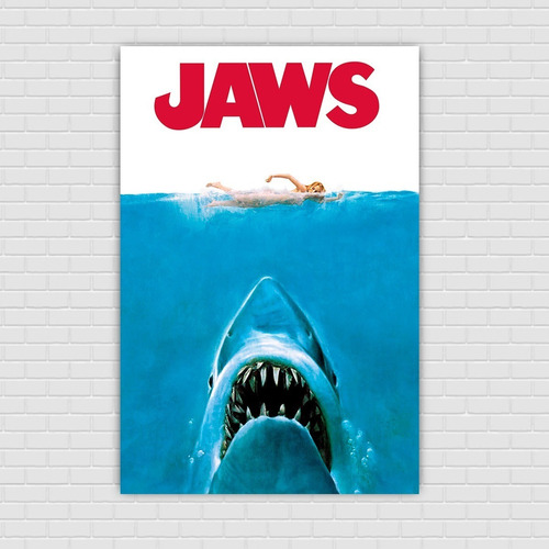 Poster Jaws Tipo Cartelera Jaws 90x60cm Couche Brillante