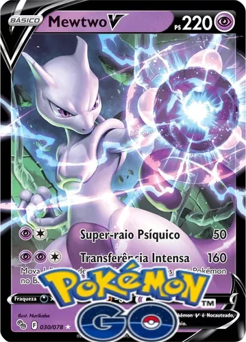 Box Treinador Avançado Pokémon Go Mewtwo Cartinha Pokémon