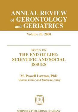 Libro Annual Review Of Gerontology And Geriatrics V. 20; ...