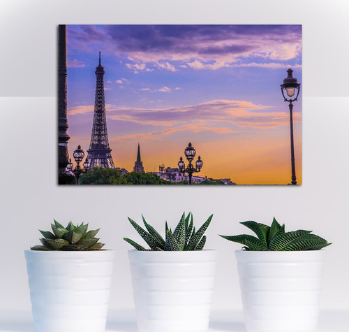 Cuadro Canvas Paris Francia Paisaje Ciudad Cielo Torre