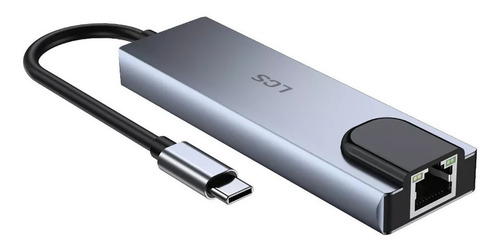 Imagen 4 de 4 de Hub Adaptador 5 En 1 Usb C 3.0 Hdmi 4k Usb Rj45 Dp Usb-c Lcs