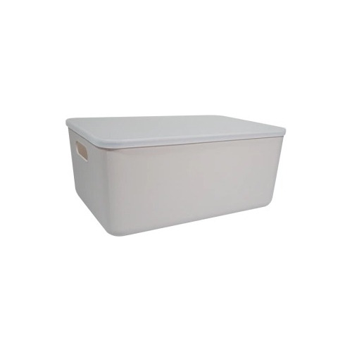 Caja Organizadora Con Tapa Plastica Moderna 37x26x24 Cm