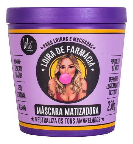  Mascara Matizadora Loira De Farmacia 230gr Lola Cosmetics