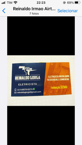 Imagem 4 de 5 de Eletrecista,instalador,marido De Aluguel.formado No Senai !!