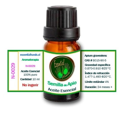 Imagen 1 de 1 de Semilla De Apio 10 Ml - Aceite Esencial - Aromaterapia