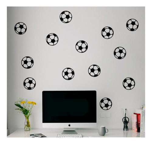 Pack De Fútbol De Vinilos Sticker Adhesivo Decorativo 