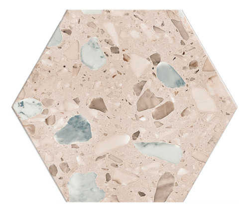 Revestimiento Ceramico Hexagonal 20x23 Terrazo Beige