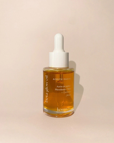 Beta Glow Oil Kosmos Cosmética | Aceite Antioxidante | Ideal para masajes | Hipoalergénico y no comedogénico | Apto para todo tipo de piel | Aceite de palta, jojoba y macadamia 30ml