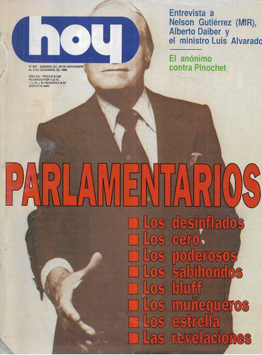 Revista Hoy 697 / 2 Diciembre 1990 / Parlamentarios