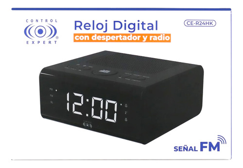 Reloj Despertador Digital Radio Fm Con Pantalla Led Negro