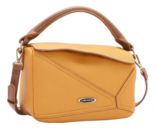 Bolsa Chenson Pequena Feminina Soft Mão E Ombro 3484450 Cor Amarelo Desenho Do Tecido Lisa