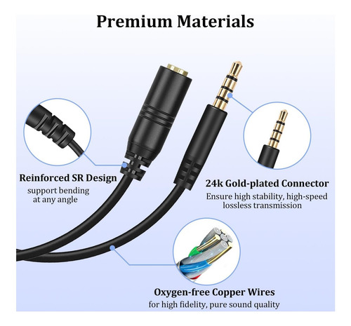 Cable De Extensión De Auriculares De Xintronics 5 Pies Aux A