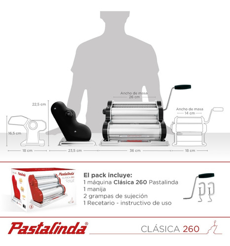 Pastalinda Máquina Clásica 260 Negra