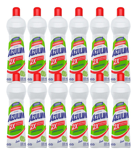 Kit 12 Limpador Desengordurante Azulim Limão 500ml Start