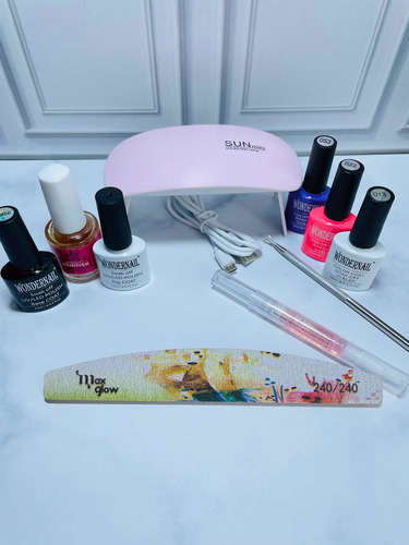 Imagen 2 de 4 de Kit Esmalte Semipermanente Lámpara Manicure