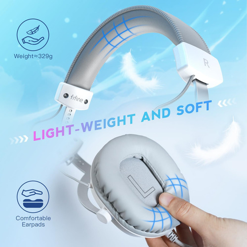 Auriculares Usb Para Juegos Fifine Para Pc Con Conector De A