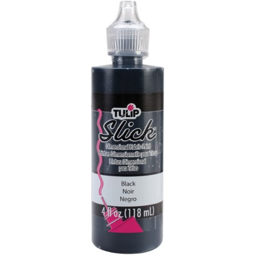 Tulipán 41401 Pintura Dimensional De Tela 4 Oz Negro Pulido