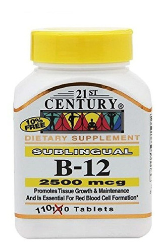 21st Century Century B-12 2500 Mcg Tabletas Sublinguales 110