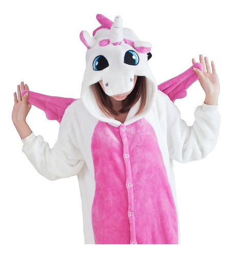 Pijama Kigurumi Polar Unicornio Onesie Para Adultos