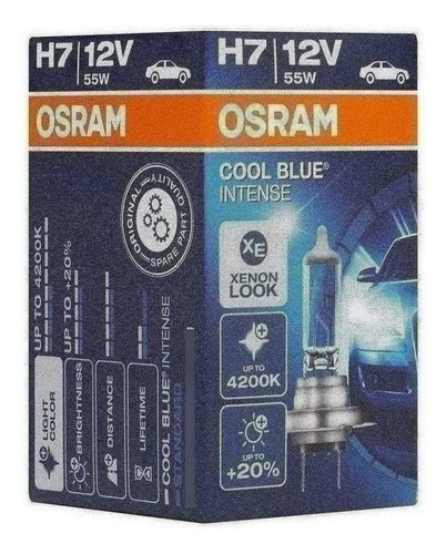 Bombillo Osram Cool Blue Intense H7 12v 55w  4200k