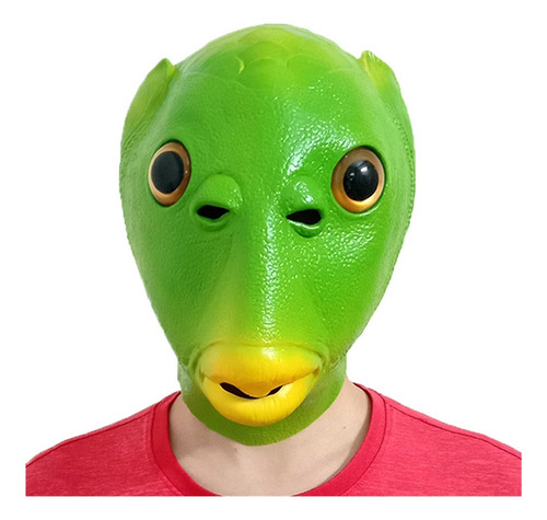 Tocado De Pez Verde For Halloween, Máscara De Animal,
