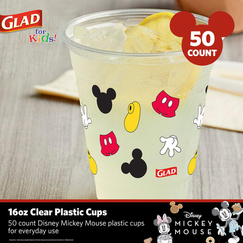 Vasos De Plástico Glad For Kids Disney Mickey Mouse, 473 Ml,