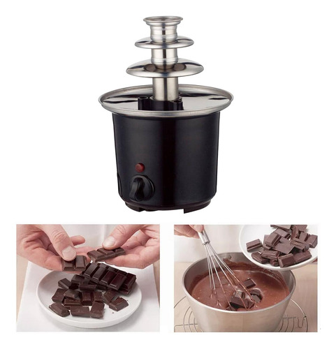 Mini Fuente De Chocolate Enchufe De Ee. Uu. 3 Niveles Fondue