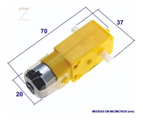 Motor Dc 3-6v Caixa De Redução Eixo Duplo Robótic Arduino Nf