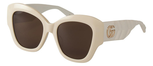 Gucci Gg0808s 002 Square Shape Crema Cafe (Usado)