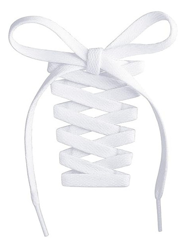 Trenzas Cordones Zapatos Planos Blancos Negros Pack 50 Pares