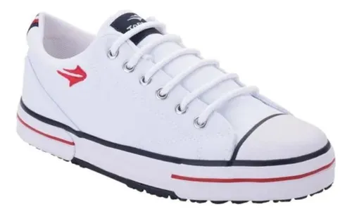 Zapatillas Topper Nova Low Blancas De Lona Reforzadas