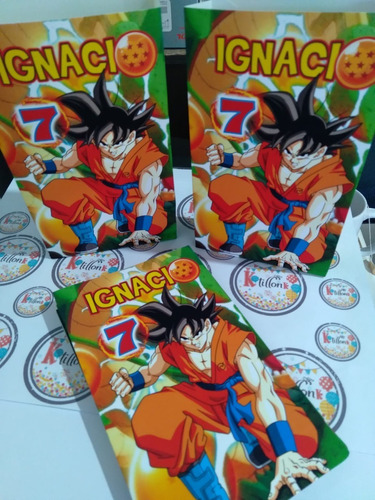 20 Libros Para Colorear Personalizados Dragonball Kotillonk