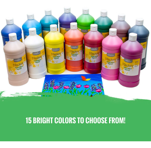 Pintura Al Temple 946 Ml Color Negro Handy Art Little Master