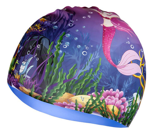 Gorro Natacion Para Niña S Silicona Color Morado