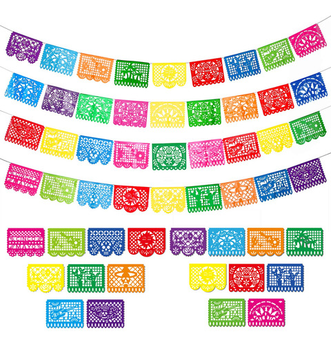4 Paquetes De Pancartas De Fiesta Mexicana Pancarta De Plas