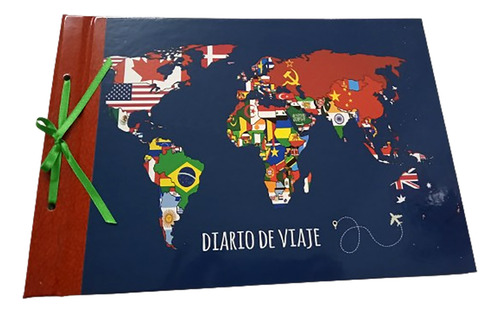 Diario/bitácora/cuaderno De Viaje Artesanal T/dura Colorful