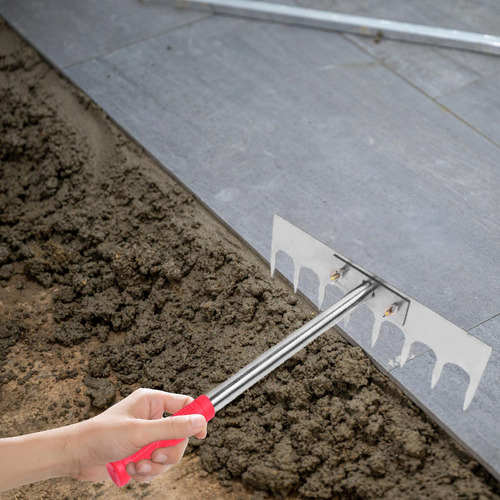 Garden Leaf Rake Acero Inoxidable Con Manejo Antideslizante