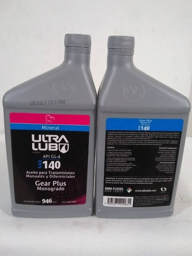 Aceite Transmisiones Manuales Diferenciales 140gl 4 Ultralub