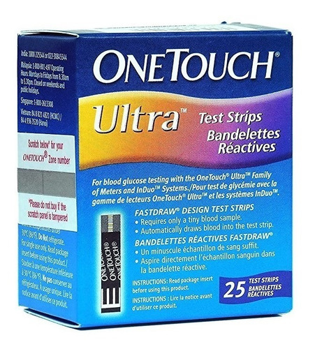 Tiras Reactivas Cintas Onetouch Ultra X 25 U. One Touch