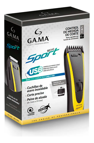 Cortadora De Pelo Ga.ma Italy Gc542 Sport Batería Carga Usb