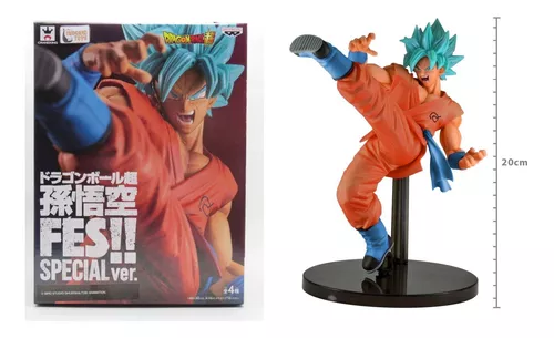 Boneco Dragon Ball Super Son Goku Saiyajin God FES!! Bandai Banpresto