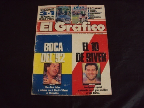 Revista El Grafico # 3770 - Tapa Boca Y River