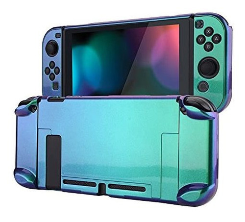 Carcasa Protectora Para Nintendo Switch Camaleonverdepurpura