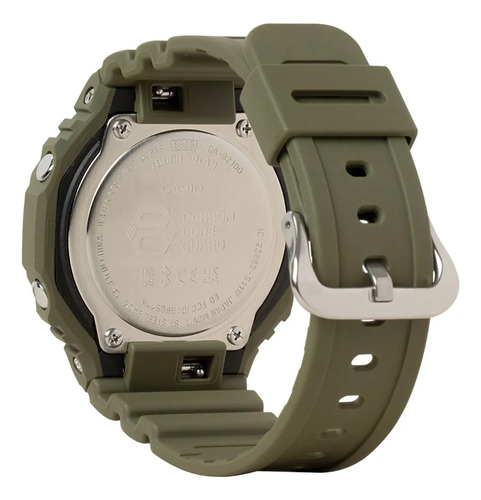Reloj Casio G-shock Ga-b2100 Para Caballero Color De La Correa Verde Color Del Bisel Verde Color Del Fondo Verde