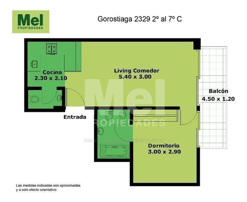 Alquiler 2 Amb, Dormitorio En Suite, Toilette Y Balcón.
