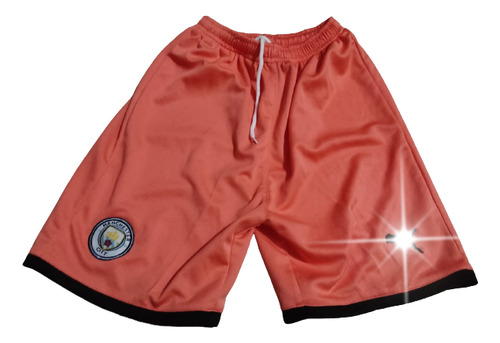 Short De Fútbol Manchester City Color Coral Talla 10 