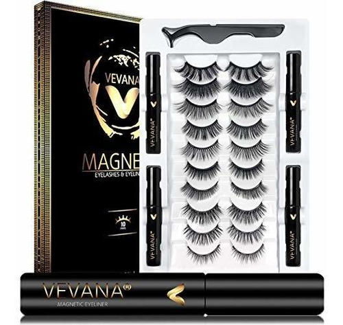 Delineadores - Vevana 2021 Reusable Magnetic Silk Eyelashes 