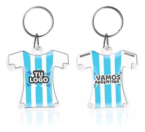 300 Llavero Camiseta Futbol Publicitario Impreso Con Tu Logo